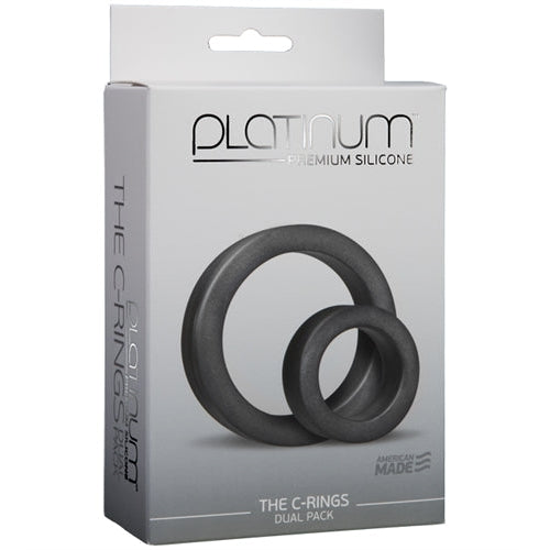 Platinum Premium Silicone - the C-Rings - Charcoal-Cockrings-OUR LAVENDER
