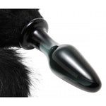 Midnight Fox Glass Plug With Tail-Anal Toys & Stimulators-OUR LAVENDER