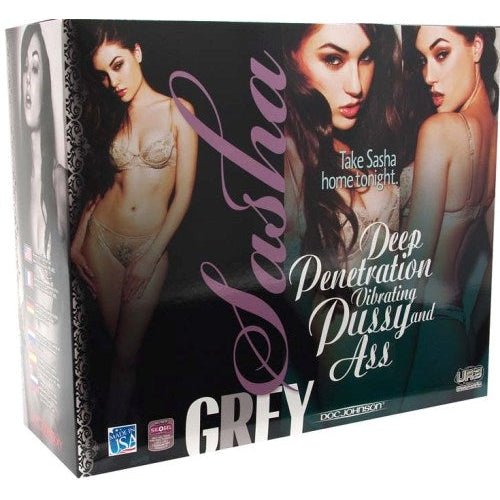 Sasha Grey Ultraskyn Deep Penetration Vibrating Pussy and Ass-Masturbation Aids for Males-OUR LAVENDER
