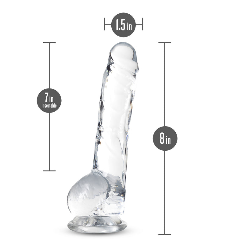 Naturally Yours - 8 Inch Crystalline Dildo - Diamond-Dildos & Dongs-OUR LAVENDER