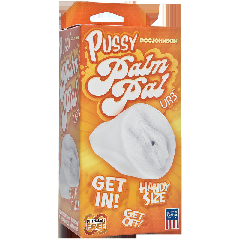 Palm Pal Frosted Ultraskyn Masturbator - Pussy - Clear-Masturbation Aids for Males-OUR LAVENDER
