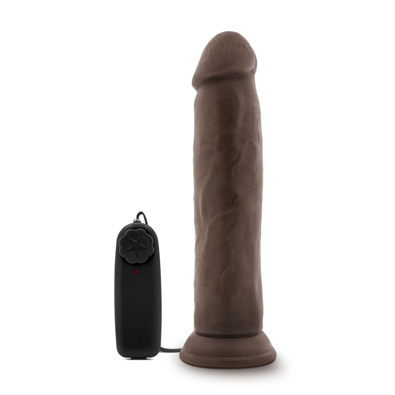 Dr. Skin - Dr. Throb - 9.5 Inch Vibrating  Realistic Cock With Suction Cup - Chocolate BL-13816
