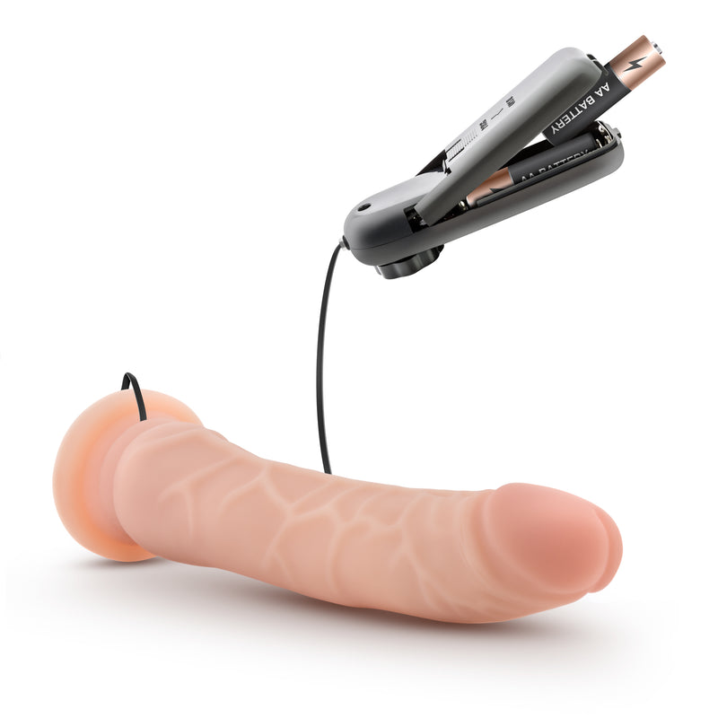 Dr. Skin - 8.5 Inch Vibrating Realistic Cock With Suction Cup - Vanilla-Dildos & Dongs-OUR LAVENDER