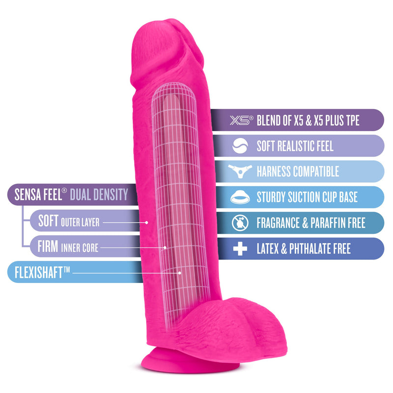 Au Naturel - Bold - Huge - 10 Inch Dildo - Pink-Dildos & Dongs-OUR LAVENDER