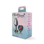Cheeky Charms-Gunmetal Metal Butt Plug- Heart-Rainbow-Small-Anal Toys & Stimulators-OUR LAVENDER