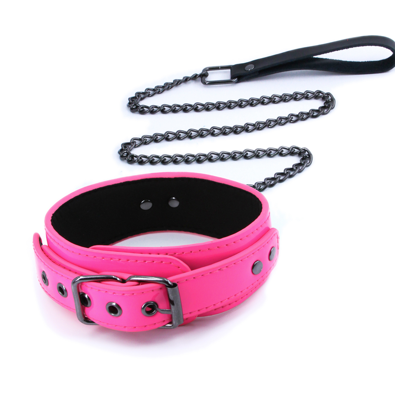 Electra Play Things - Collar and Leash - Pink NSN-1310-14