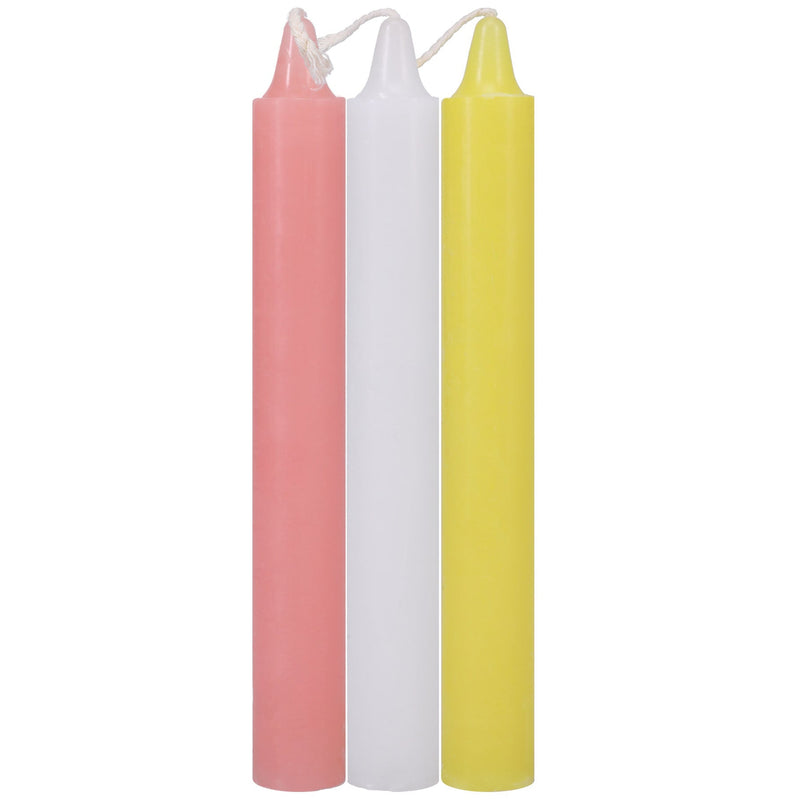 Japanese Drip Candles - 3 Pack - Pink, White, Yellow-Candles-OUR LAVENDER