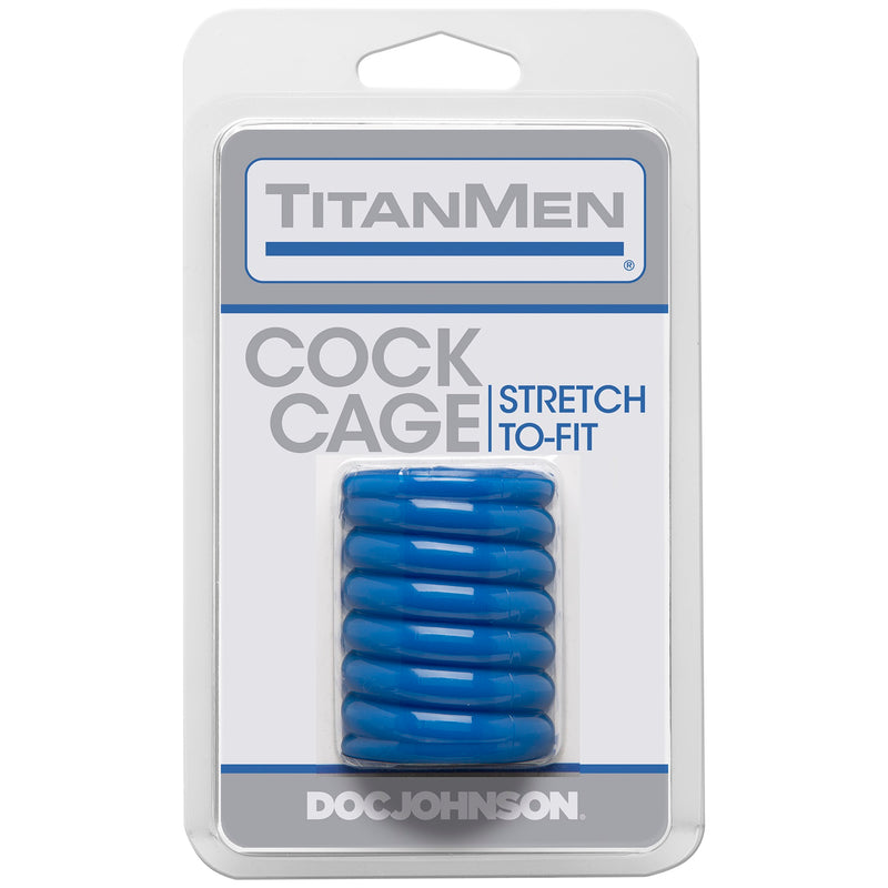 Titanmen Cock Cage - Blue-Cockrings-OUR LAVENDER