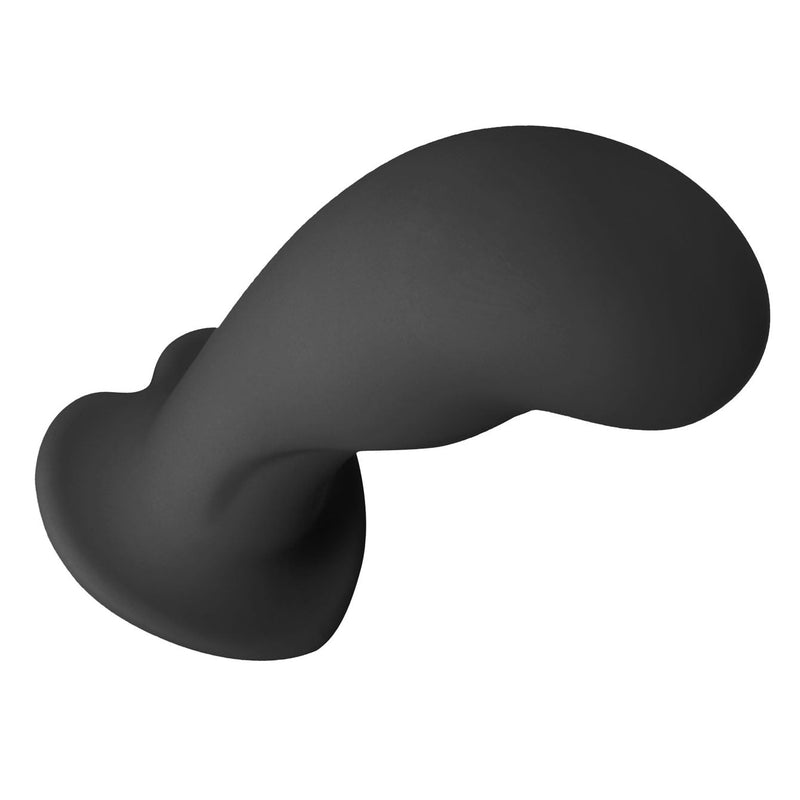 Heart on Silicone Harness Dildo - Black-Dildos & Dongs-OUR LAVENDER