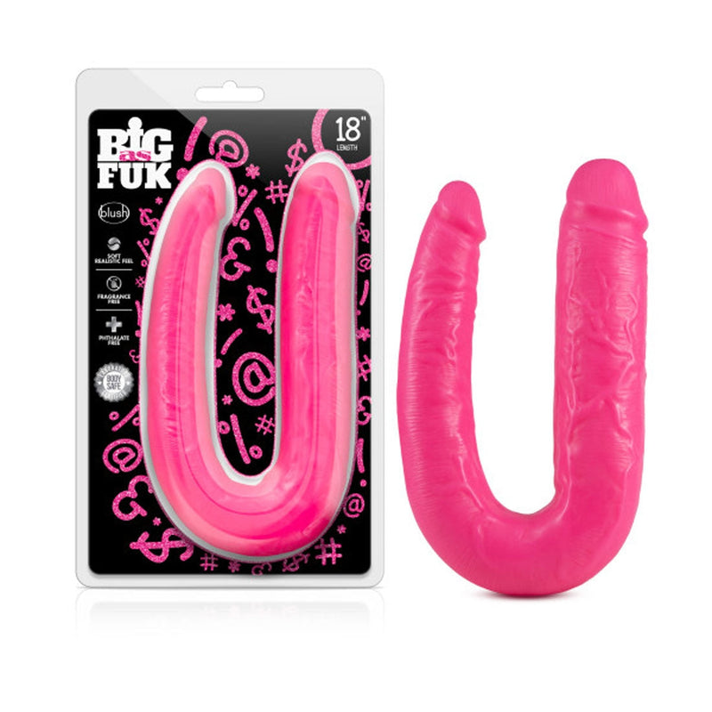 Big as Fuk - 18 Inch Double Headed Cock - Pink-Dildos & Dongs-OUR LAVENDER
