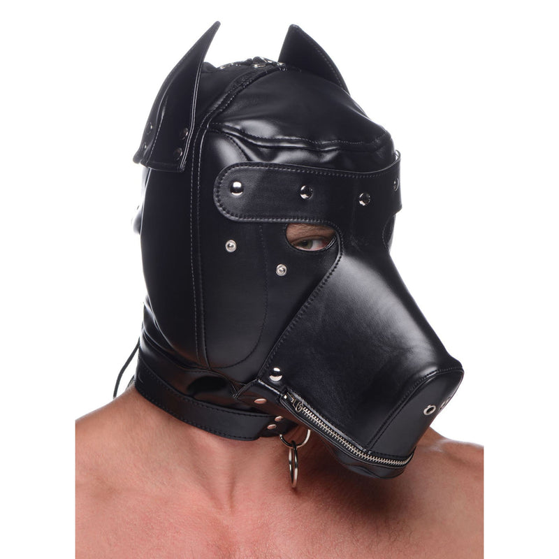 Muzzled Universal BDSM Hood With Removable Muzzle-Bondage & Fetish Toys-OUR LAVENDER