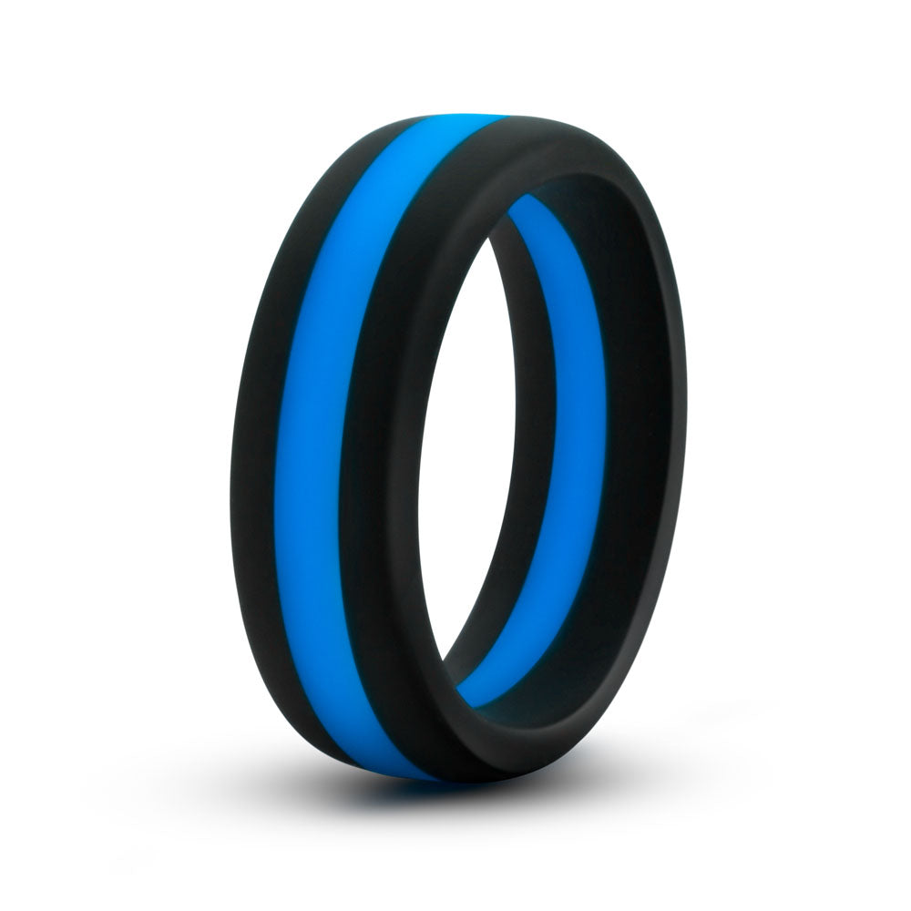 Performance - Silicone Go Pro Cock Ring -  Black/blue/black BL-91102