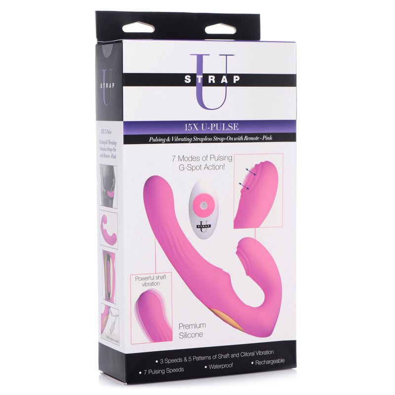15x U-Pulse - Pink-Harnesses & Strap-Ons-OUR LAVENDER