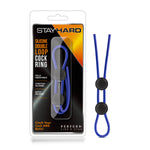 Stay Hard - Silicone Double Loop Cock Ring - Blue-Cockrings-OUR LAVENDER
