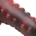 Lava Demon Thick Nubbed Silicone Dildo - Red/black-Dildos & Dongs-OUR LAVENDER