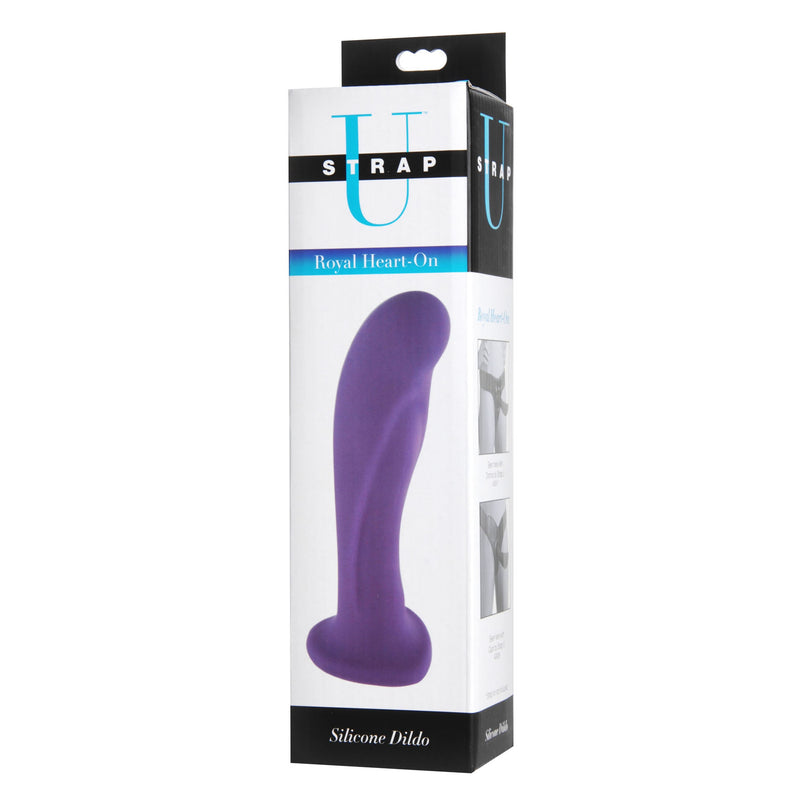 Royal Heart on Silicone Harness Dildo - Purple-Dildos & Dongs-OUR LAVENDER