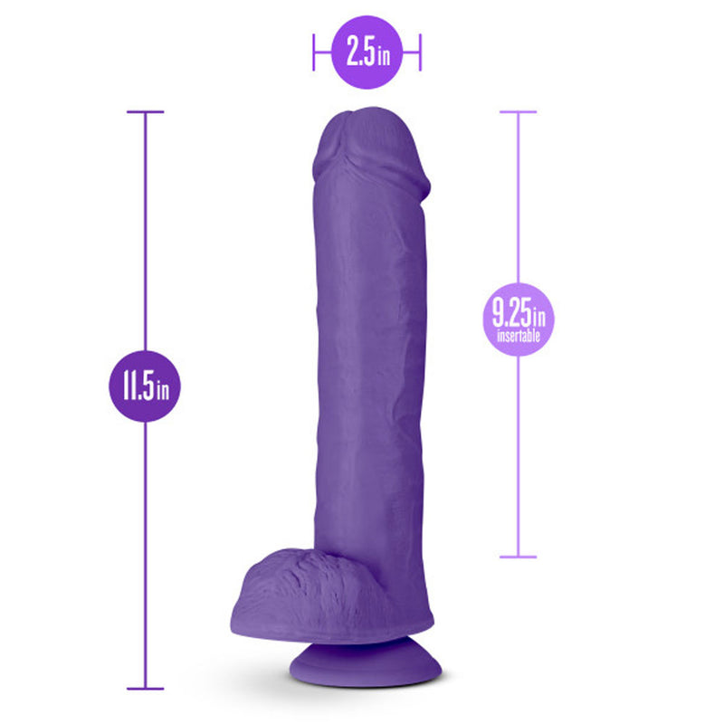 Au Naturel - Bold - Big John - 11 Inch Dildo - Purple-Dildos & Dongs-OUR LAVENDER