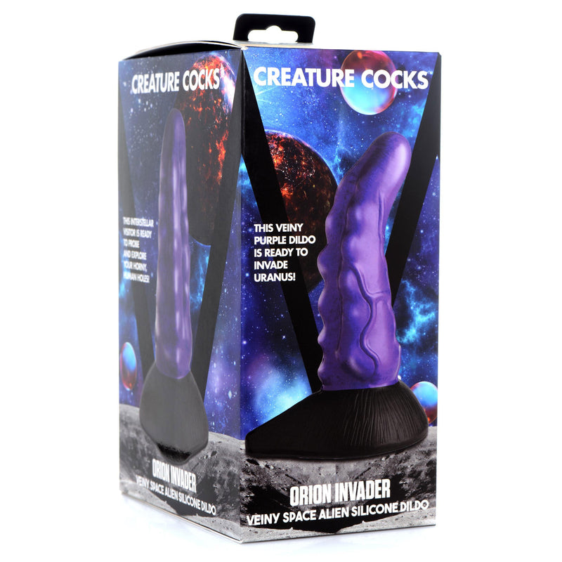 Orion Invader Veiny Space Alien Silicone Dildo - Purple-Dildos & Dongs-OUR LAVENDER