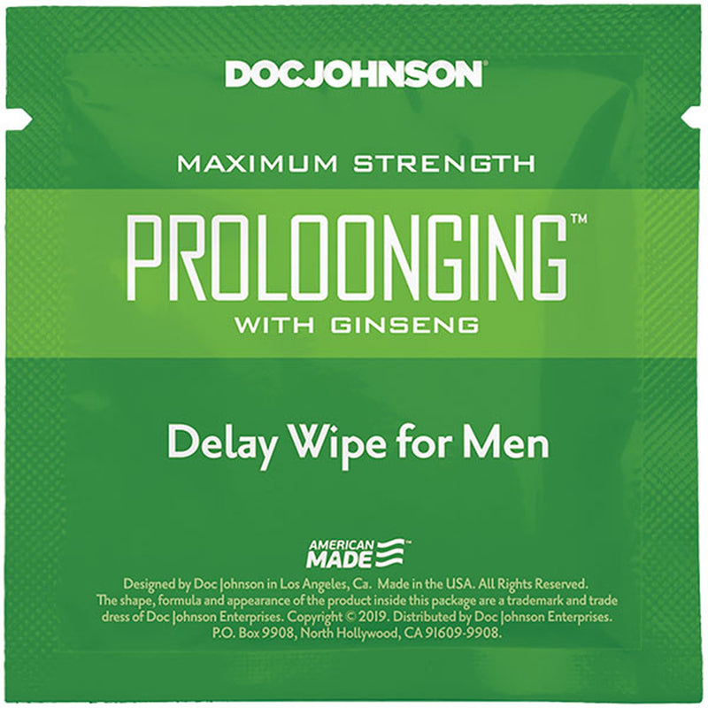 Proloonging With Ginseng - Delay Wipes for Men - 10 Pack-Lubricants, Creams & Glides-OUR LAVENDER