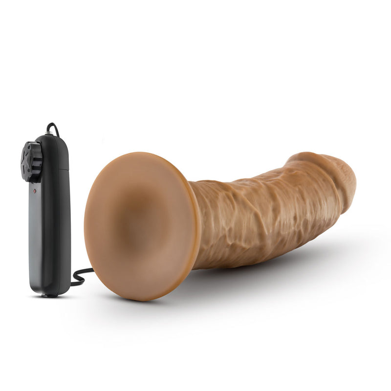 Dr. Skin - Dr. Joe - 8 Inch Vibrating Cock With Suction Cup - Mocha-Vibrators-OUR LAVENDER