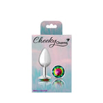 Cheeky Charms-Silver Metal Butt Plug- Round-Rainbow-Small-Anal Toys & Stimulators-OUR LAVENDER