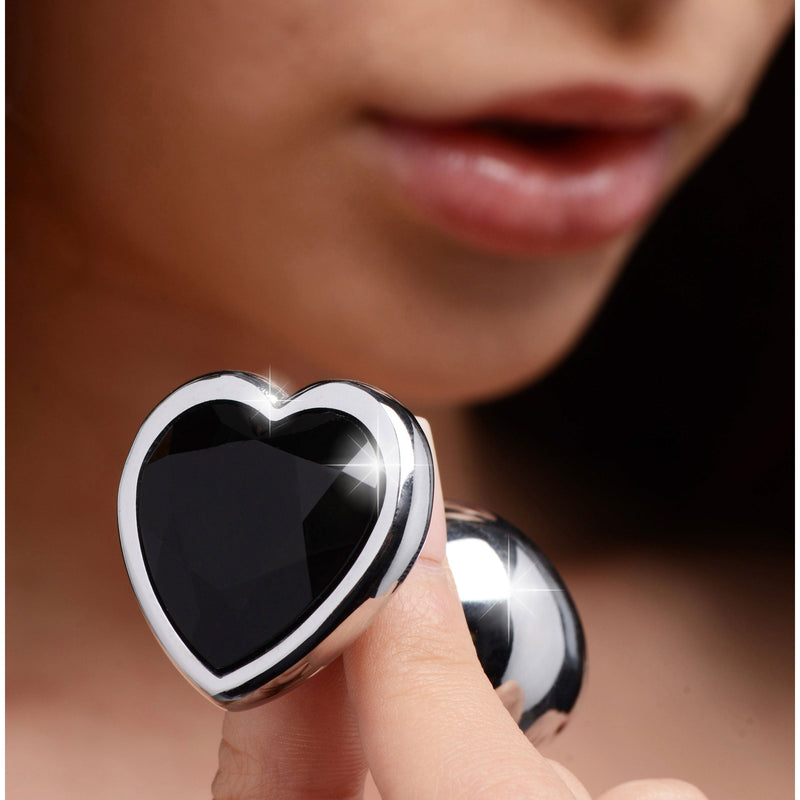Black Heart Gem Anal Plug - Small-Anal Toys & Stimulators-OUR LAVENDER