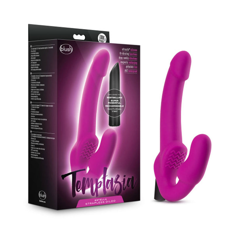 Temptasia - Estella - Strapless Silicone Dildo - Pink-Harnesses & Strap-Ons-OUR LAVENDER