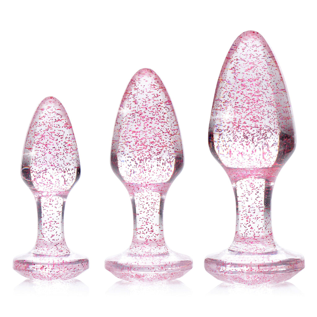 Glitter Gem Anal Plug Set - Pink BTYS-AG587-PNK