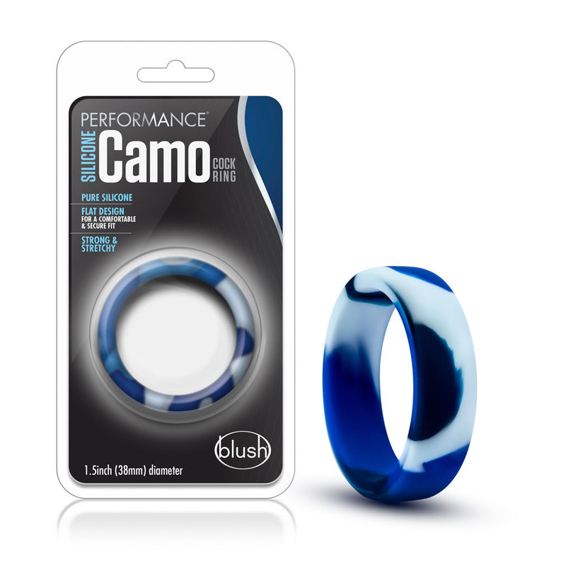 Performance - Silicone Camo Cock Ring - Blue Camoflauge-Cockrings-OUR LAVENDER