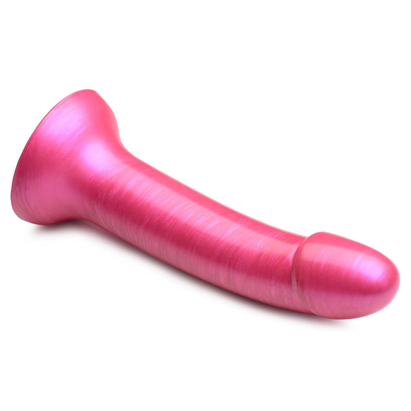 G-Tastic 7 Inch Metallic Silicone Dildo - Pink-Dildos & Dongs-OUR LAVENDER