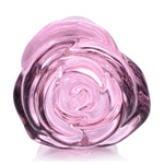 Pink Rose Glass Anal Plug - Small-Anal Toys & Stimulators-OUR LAVENDER