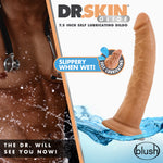 Dr. Skin Glide 7.5 Inch Self Lubricating Dildo - Mocha -Dildos & Dongs-OUR LAVENDER