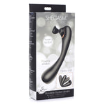 Shegasm Pose 7x Bendable Suction Silicone Vibrator - Black-Clit Stimulators-OUR LAVENDER