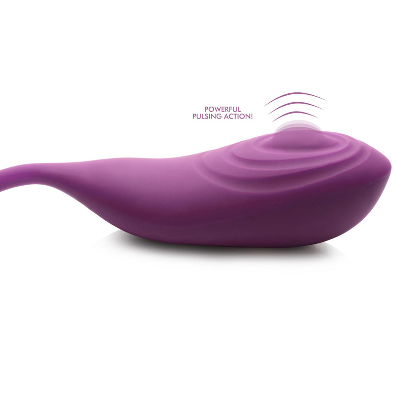 Slim Pulse 7x Pulsing Clit Stimulator and Vibrating Egg - Purple-Clit Stimulators-OUR LAVENDER