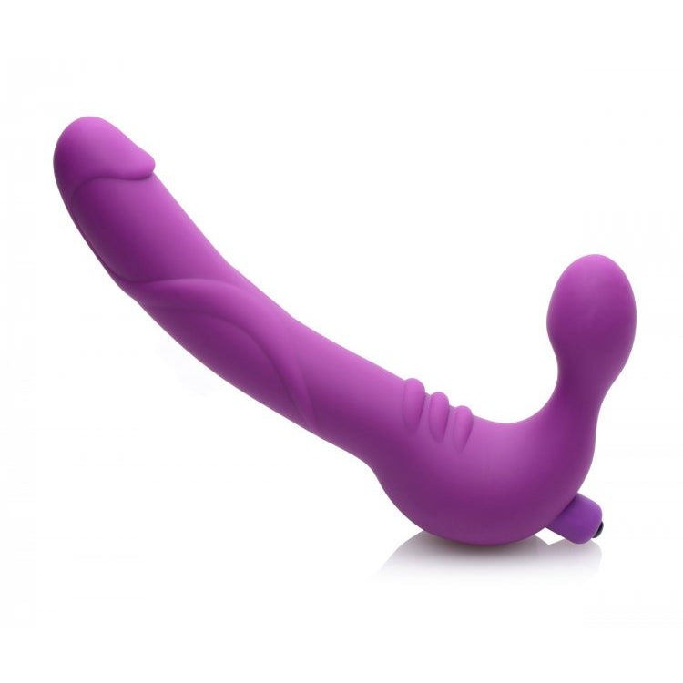 Royal Revolver Vibrating Strapless Strap- on Dildo - Purple SU-AF456