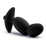 Anal Adventures- Platinum - Silicone Vibrating Prostate Massager 04-Black-Anal Toys & Stimulators-OUR LAVENDER