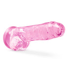 Naturally Yours - 8 Inch Crystalline Dildo - Rose-Dildos & Dongs-OUR LAVENDER