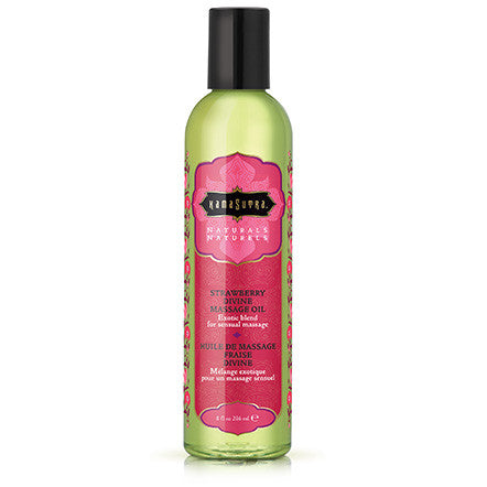 Naturals Massage Oil - Strawberry Divine 8 Fl Oz KS10194