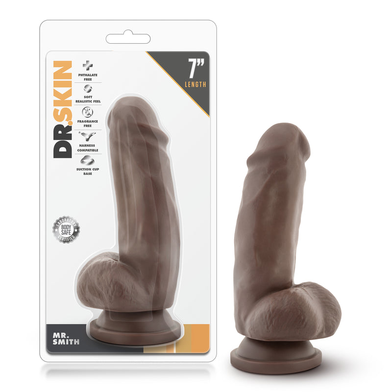 Dr. Skin - Mr. Smith - 7 Inch - Chocolate-Dildos & Dongs-OUR LAVENDER