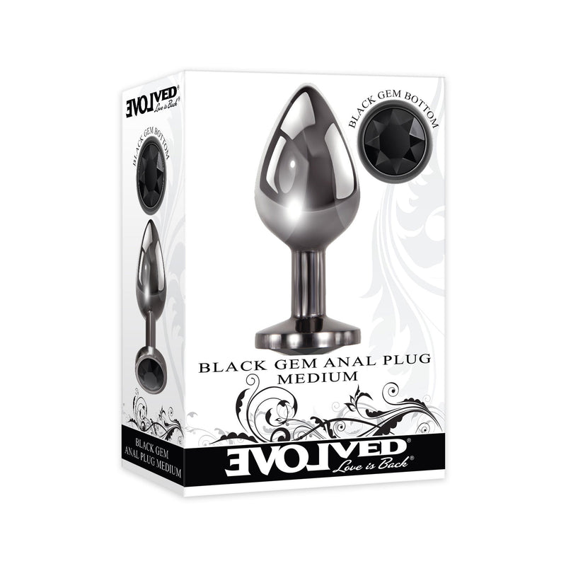 Black Gem Anal Plug - Medium-Anal Toys & Stimulators-OUR LAVENDER