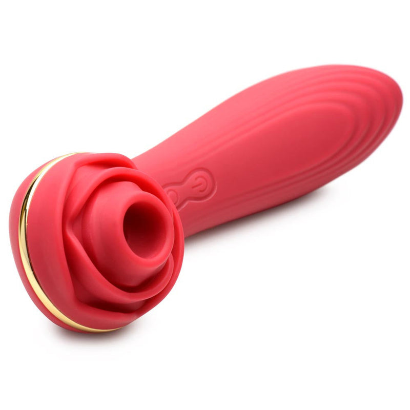 Bloomgasm Passion Petals 10x Suction Rose Vibrator - Red-Vibrators-OUR LAVENDER