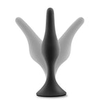 Anal Adventures Platinum - Silicone Beginner Plug - Medium - Black-Anal Toys & Stimulators-OUR LAVENDER