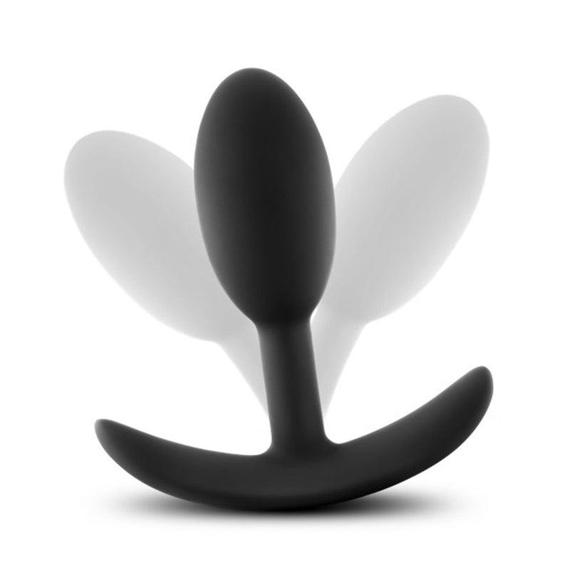 Anal Adventures - Platinum - Silicone Vibra Slim Plug - Small - Black-Anal Toys & Stimulators-OUR LAVENDER