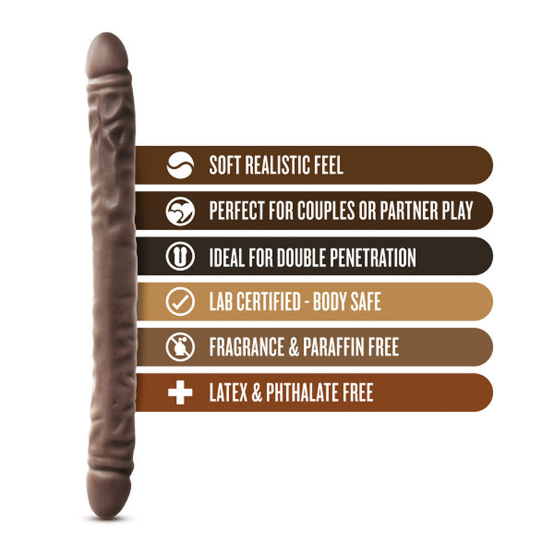 Dr. Skin - 18 Inch Double Dildo - Chocolate-Dildos & Dongs-OUR LAVENDER