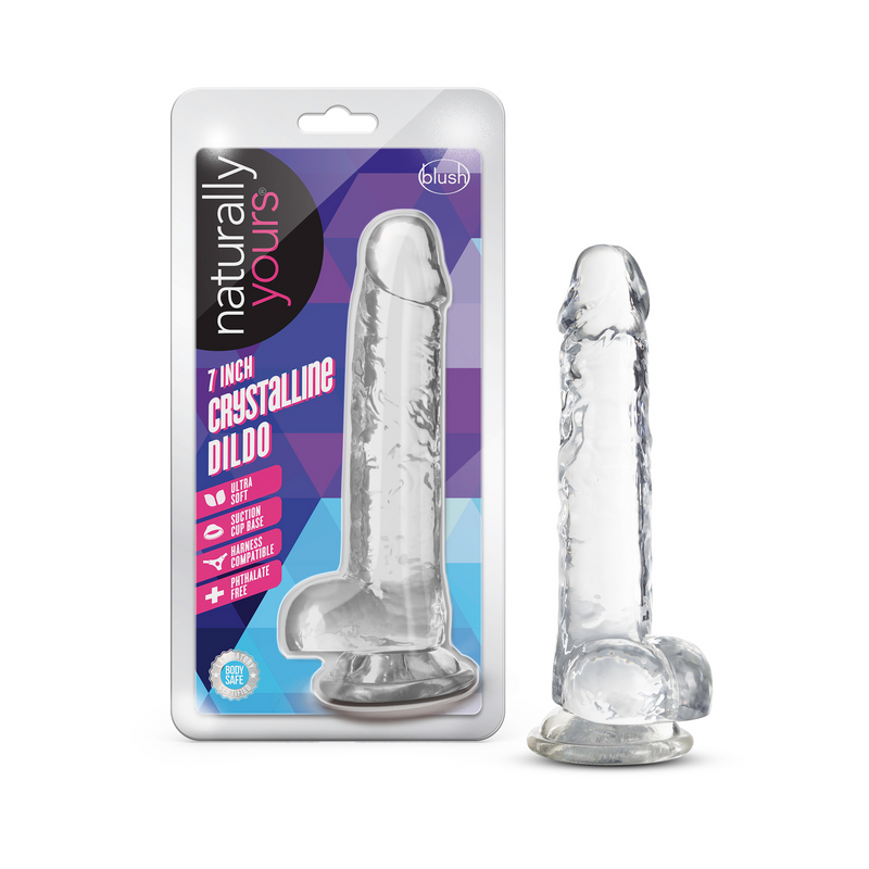 Naturally Yours - 7 Inch Crystalline Dildo - Diamond-Dildos & Dongs-OUR LAVENDER