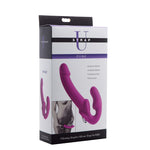 Evoke Vibrating Strapless Silicone Strap-on Dildo-Vibrators-OUR LAVENDER