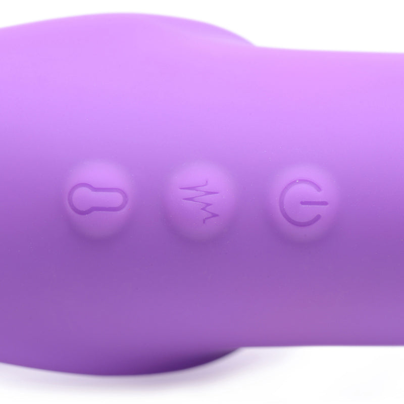 10x Ergo- Fit G-Pulse Inflatable and Vibrating Strapless Strap- on - Purple-Vibrators-OUR LAVENDER