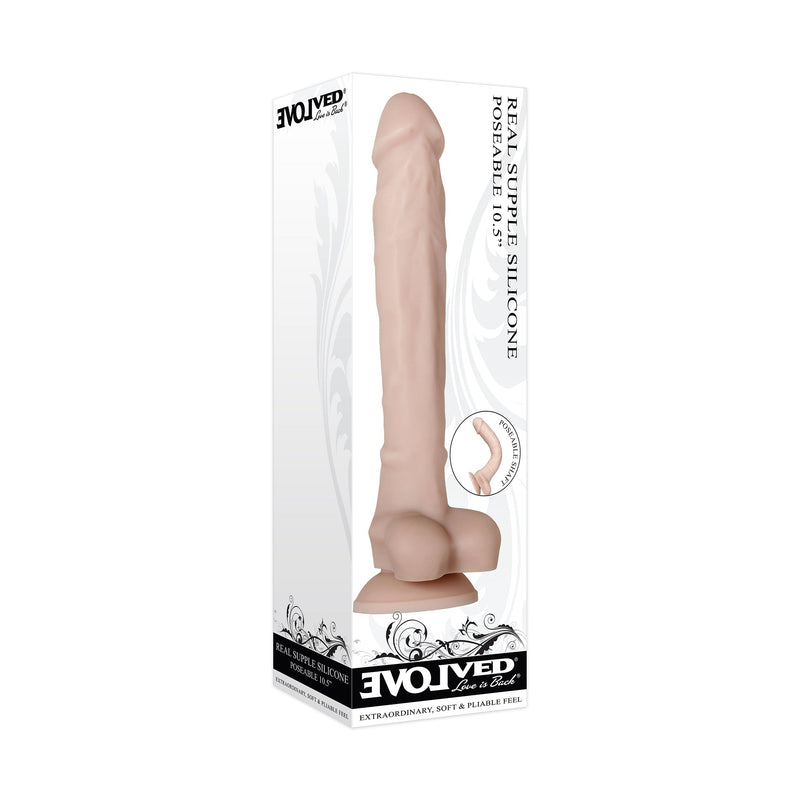 Real Supple Silicone Poseable 10.5 Inch-Dildos & Dongs-OUR LAVENDER