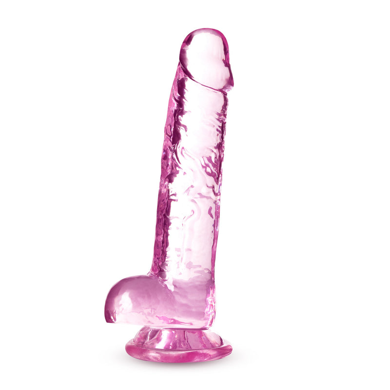 Naturally Yours - 7 Inch Crystalline Dildo - Rose-Dildos & Dongs-OUR LAVENDER