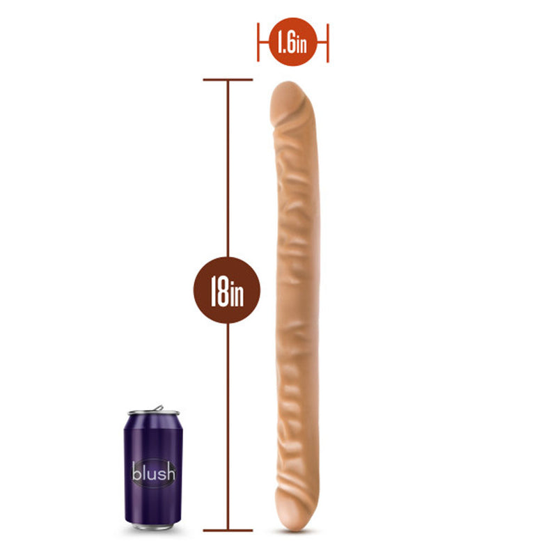Dr. Skin - 18 Inch Double Dildo - Mocha-Dildos & Dongs-OUR LAVENDER